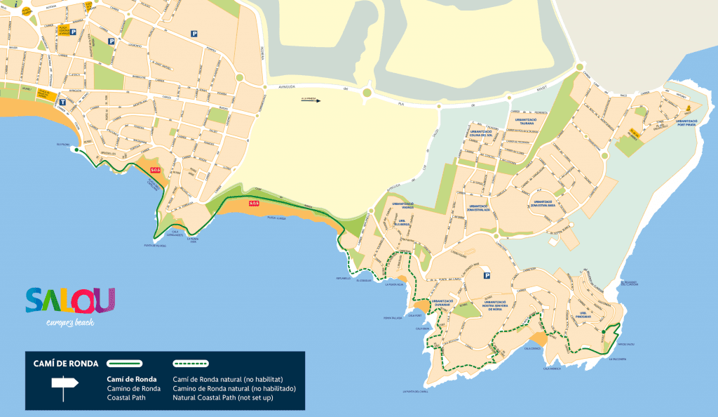 Mapa senderismo Salou