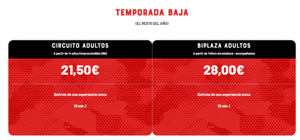Karting Salou tarifas