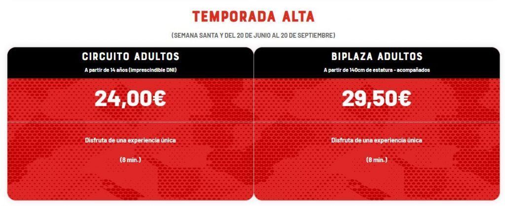 karting Salou precios