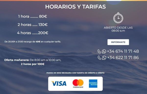 precios alquilar un barco en Salou